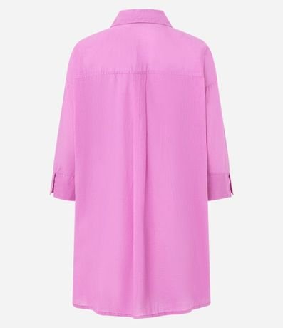 Salida de Playa Camisa en Voile con Mangas 3/4 5