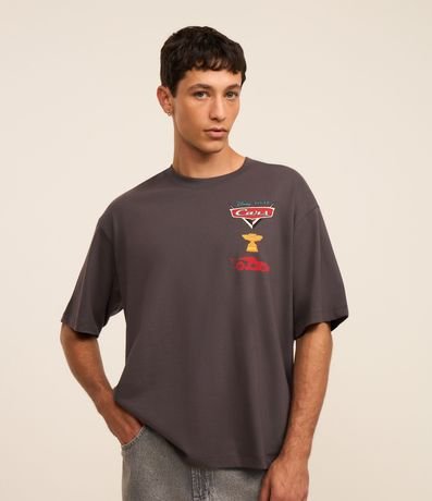 Remera Boxy en Algodón con Estampa del Rayo Mc Queen 4