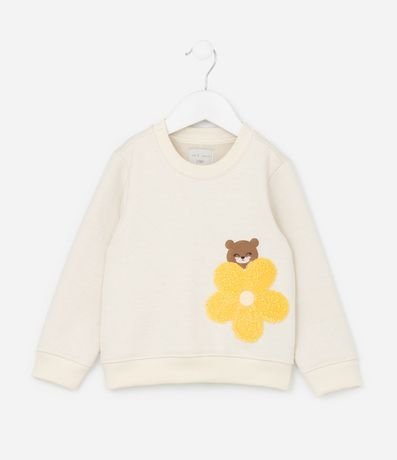 Conjunto Infantil con Bordado Oso y Flor - Talle 1 a 6  Anos 2