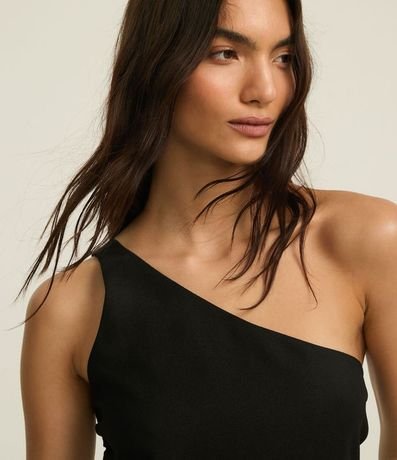 Blusa Hombro Único en Crepé con Fruncido Lateral 3