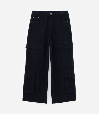 Pantalón Super Baggy en Sarga con Bolsillo Cargo 6
