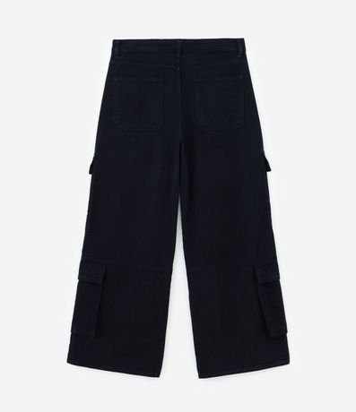 Pantalón Super Baggy en Sarga con Bolsillo Cargo 7