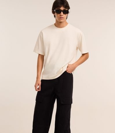 Pantalón Super Baggy en Sarga con Bolsillo Cargo 4