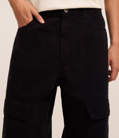 Pantalón Super Baggy en Sarga con Bolsillo Cargo 5