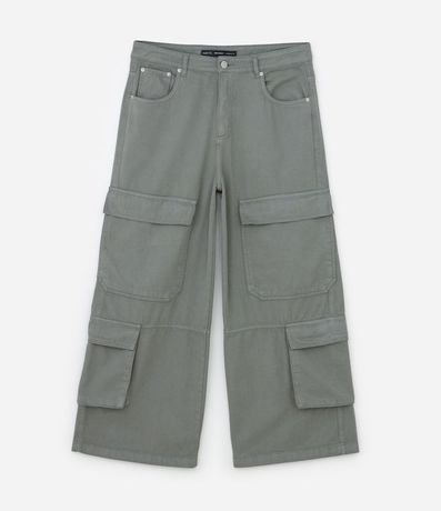 Pantalón Super Baggy en Sarga con Bolsillo Cargo 5