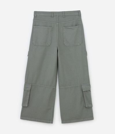 Pantalón Super Baggy en Sarga con Bolsillo Cargo 6