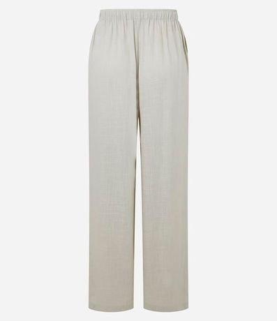 Pantalón Fluída en Viscosa y Lino con Lazo en la Cintura 6