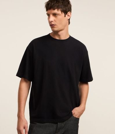 Remera Boxy en Algodón Texturizada