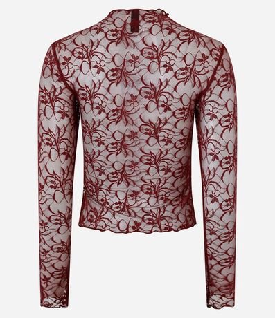 Blusa en Encaje Floral y Frufru 8