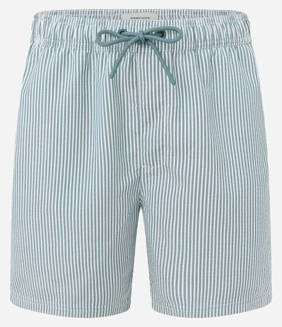 Bermuda de Baño Rayada en Microfibra con Textura Ana Ruga