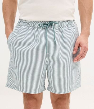 Bermuda de Baño Rayada en Microfibra con Textura Ana Ruga 2
