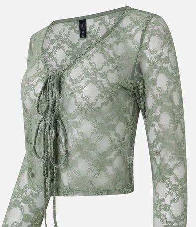 Blusa en Encaje con Lacitos Delanteros 7