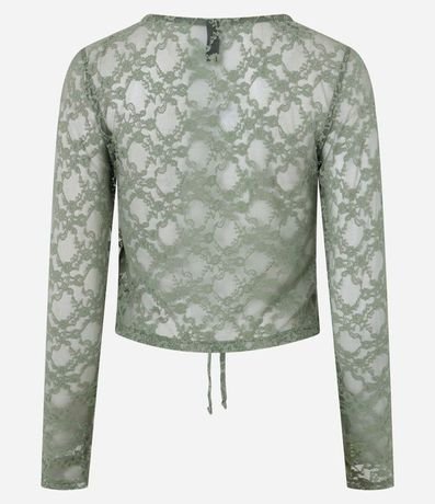 Blusa en Encaje con Lacitos Delanteros 8