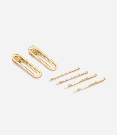 Kit 06 Pinzas para el Pelo en Metal Formatos Diversos