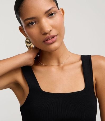 Blusa Peplum en Punto con Escote Cuadrado 3