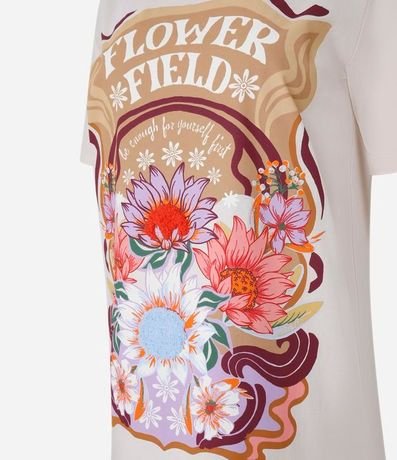 Remera Alargada en Algodón con Estampa Floral 5