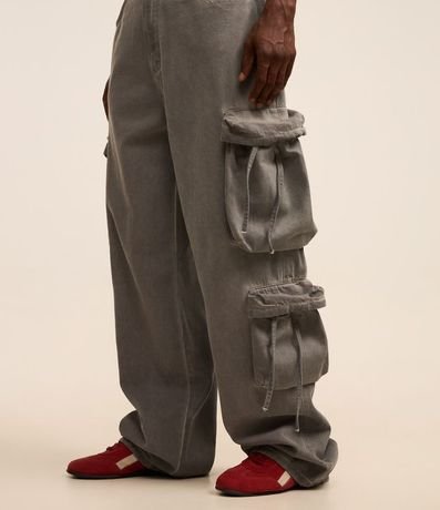 Pantalón Super Baggy en Sarga Desteñida con Lavado 3