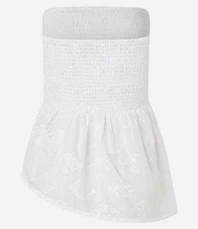 Blusa en Cambraia con Lastex y Bordado en el Ruedo Asimétrico 10