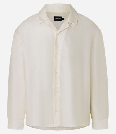 Camisa en Satén con Cuello Solapa y Abotonado Delantero 5