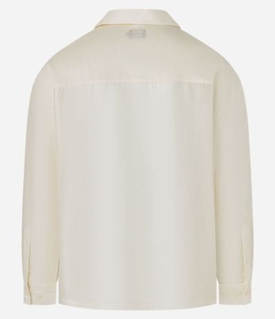 Camisa en Satén con Cuello Solapa y Abotonado Delantero 6