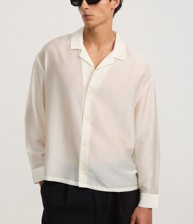 Camisa en Satén con Cuello Solapa y Abotonado Delantero 3