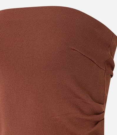 Blusa Slim Texturizada y sin Bretel con Bajo Asimétrico 7