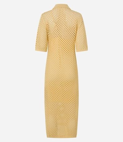 Vestido Midi con Efecto Ganchillo y Cuello Polo 11