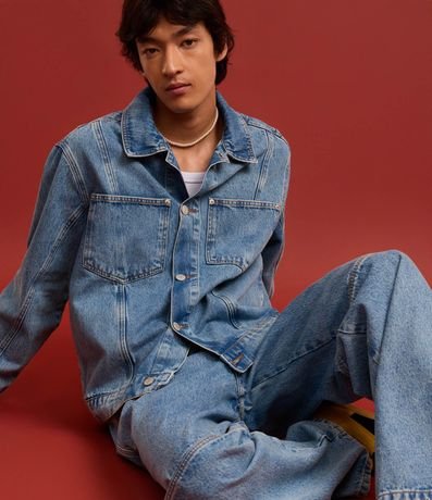 Pantalón Super Baggy en Jeans Vintage con Recortes 3