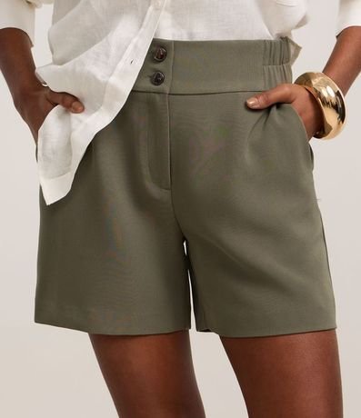 Short Sastre con Cintura Elástica y Abotonado Doble 3