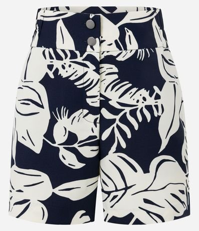Short Sastre con Cintura Alta y Estampa Tropical 5