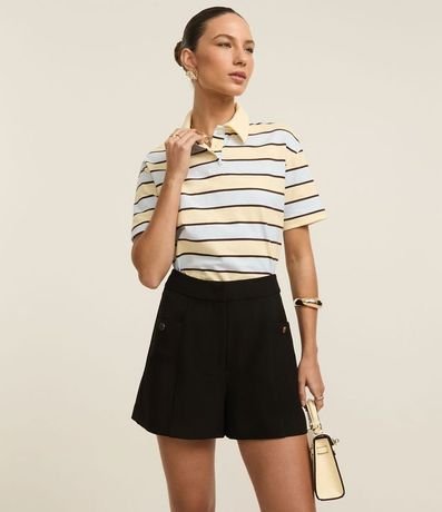 Short Sastre Cintura Alta con Bolsillos Laterales 2