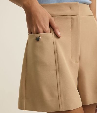 Short Sastre Cintura Alta con Bolsillos Laterales 4