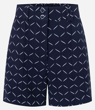 Short Recto Sastre con Botones Dobles y Estampado Geométrico 5