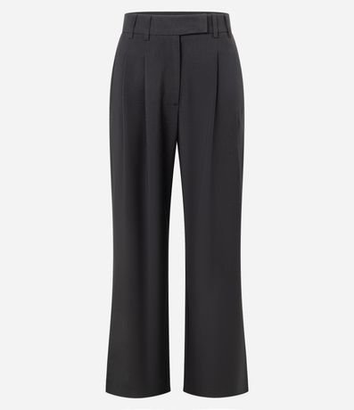 Pantalón Recto Sastrería con cintura Traspasado y Pliegues 5