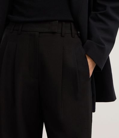 Pantalón Recto Sastrería con cintura Traspasado y Pliegues 4