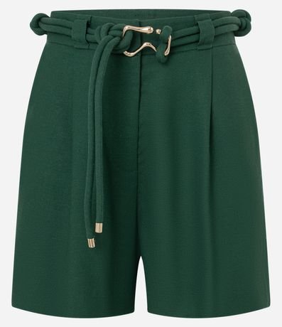 Short en Viscolino con Cinturón Cuerda y Hebilla 6