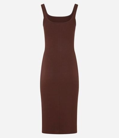 Vestido Midi en Algodón con Escote Cuadrado 6