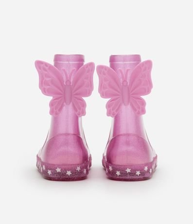 Bota de Lluvia Infantil con Purpurina y Alas de Mariposa -Talle 21 al 28 2