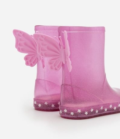 Bota de Lluvia Infantil con Purpurina y Alas de Mariposa -Talle 21 al 28 3