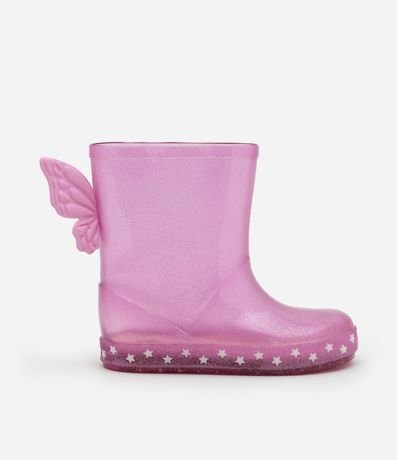 Bota de Lluvia Infantil con Purpurina y Alas de Mariposa -Talle 21 al 28 4