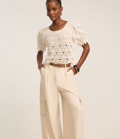 Pantalón Pantalona con Bolsillos Cargo Laterales 2