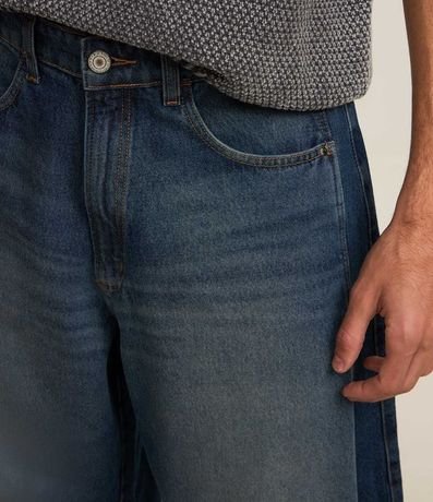 Pantalón Barrel en Jeans con Recortes y Pences 4