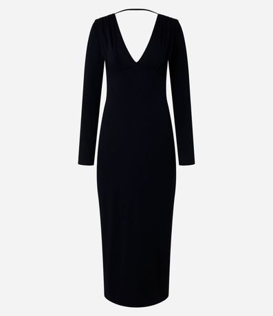 Vestido Long Midi en Viscosa y Manga Larga 6