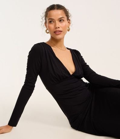 Vestido Long Midi en Viscosa y Manga Larga 4