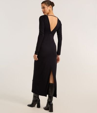 Vestido Long Midi en Viscosa y Manga Larga 5