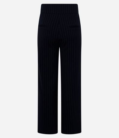 Pantalón Recto en Punto Roma con Estampa Raya de Tiza 7