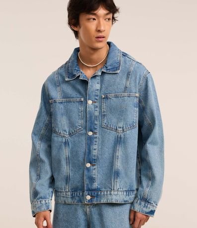 Campera Trucker Boxy en Jeans Vintage