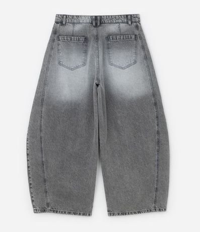 Pantalón Barrel en Jeans con Recortes y Pences 4