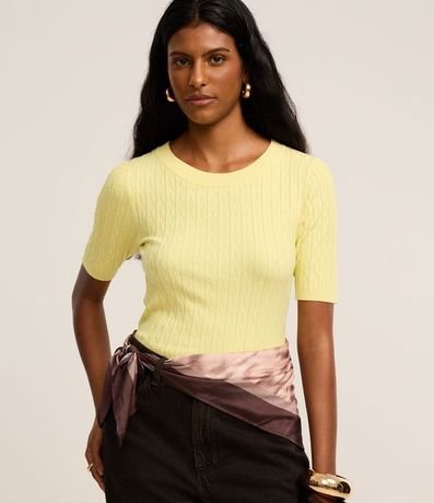 Blusa en Punto Leve con Texturas 2