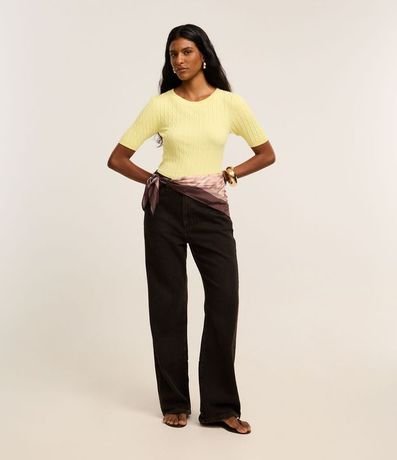 Blusa en Punto Leve con Texturas 3